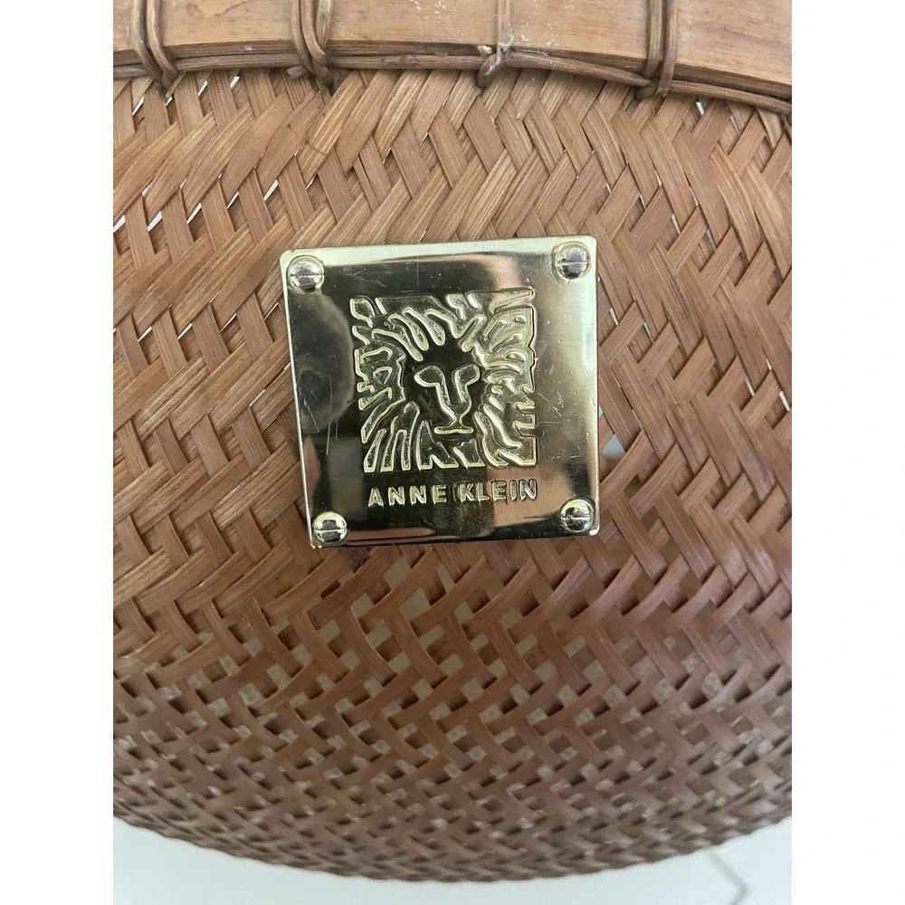 Anne Klein Brand Storage Display Rattan Basket For linen, Magazines Organization